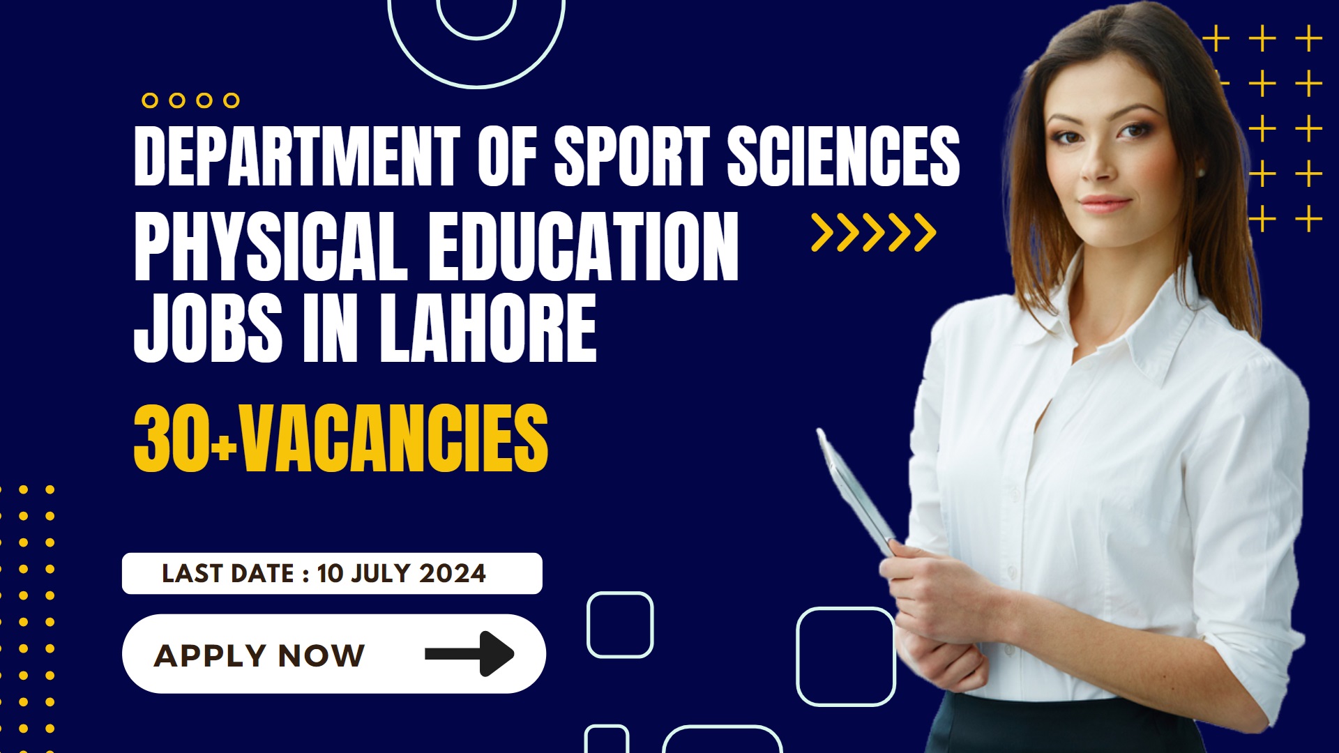 Department of Sport Sciences & Physical Education Jobs in Lahore