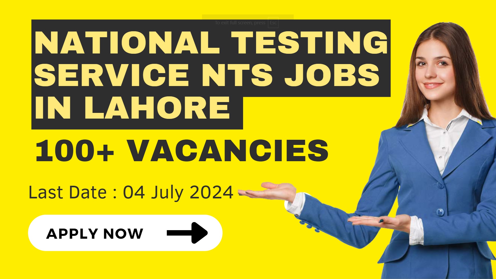 National Testing Service NTS Jobs in Lahore